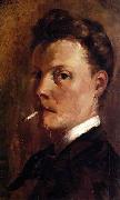 Self-Portrait with Cigarette. Henri-Edmond Cross